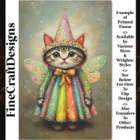 Tabby Cat In A Rainbow Fairy Costume BT2 Decoupage