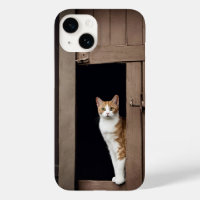 Tabby Cat in Shed Doorway