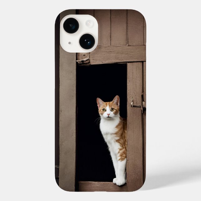Tabby Cat in Shed Doorway Case-Mate iPhone Case (Back)