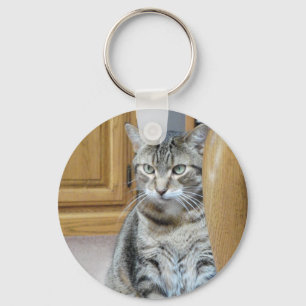 Tabby Cat Keychain
