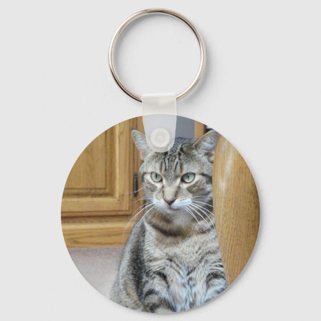 Tabby Cat Keychain (Front)