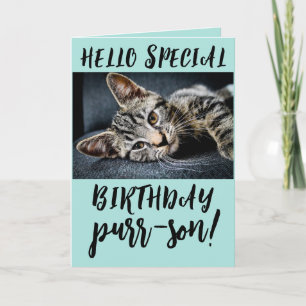 TABBY CAT KITTEN CARTES DE SALUT D'ANNIVERSAIRE