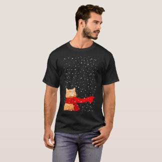 Tabby Cat Love Snow Too T-Shirt