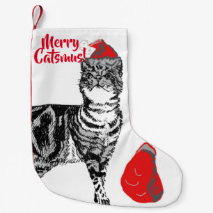 Tabby Cat Merry Catsmus Christmas Stocking