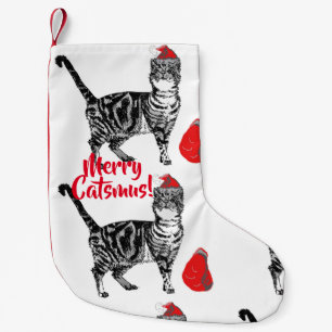Tabby Cat Merry Catsmus Christmas Stocking
