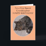 Tabby Cat Personalised Granddaughter Birthday Card<br><div class="desc">Greeting card tabby cat granddaughter birthday card. Customise this birthday card with any text then have it printed and sent to you or instantly download it to your mobile device. Should you require any help with customising then contact us through the link on this page. Cat personalised granddaughter birthday card...</div>
