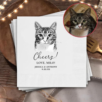 Tabby Cat Personalized Cheers Napkins