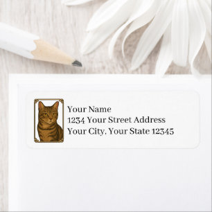 Tabby Cat Return Address Labels