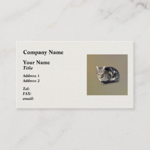 Tabby Cat Sitting Business Card