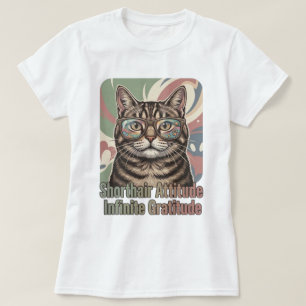 Tabby Cat Sunglasses Pastel Retro Art T-Shirt