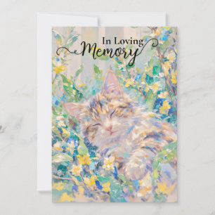 Tabby cat sympathy card