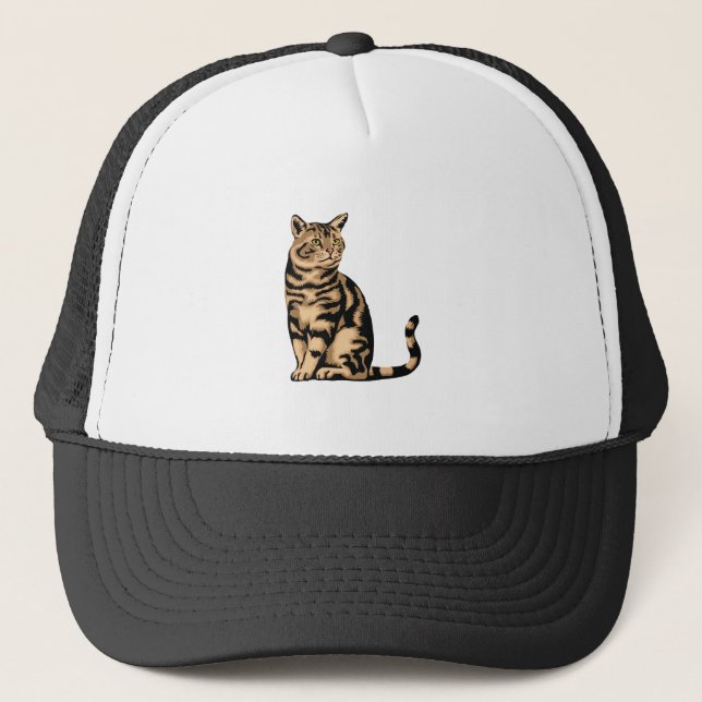Tabby Cat  Trucker Hat (Front)