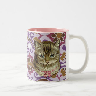 Tabby cat Two-Tone coffee mug