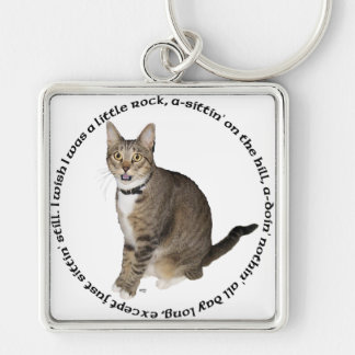 Tabby Cat Wishes Keychain