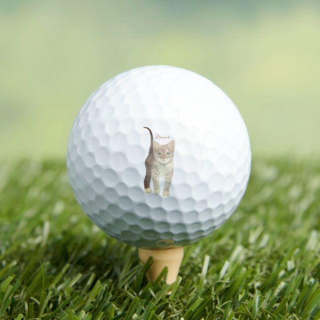 Tabby Cat With Text Golf Balls (Insitu Tee)