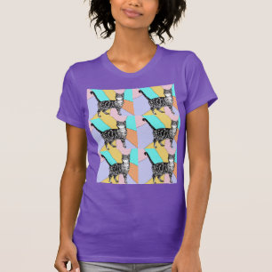Tabby Chat chats adorables animaux rayés T-shirt