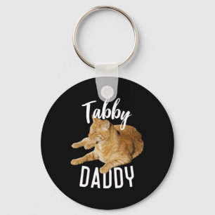 Tabby Daddy Organe Cat Cat Lovers Keychain