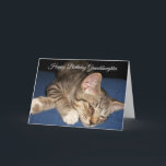 Tabby Kitten Personalised Granddaughter Birthday Card<br><div class="desc">Greeting card kitten granddaughter birthday card. Customise this granddaughter birthday card with any text then have it printed and sent to you or instantly download it. Should you require any help with customising then contact us through the message link on this page. Tabby cat personalised granddaughter birthday card that you...</div>
