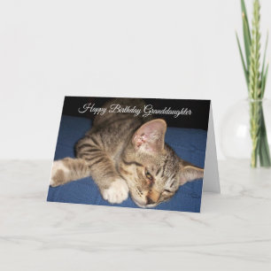 Tabby Kitten Personalised Granddaughter Birthday Card