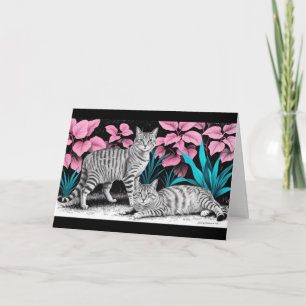 Tabby Pencil Sketch Card