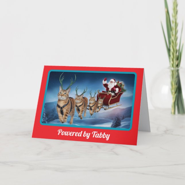 Tabby Reindeer Card (Front)