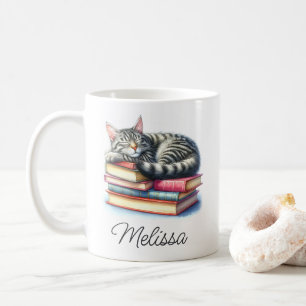 Tabby Tabby Chat Mug avec nom Modèle