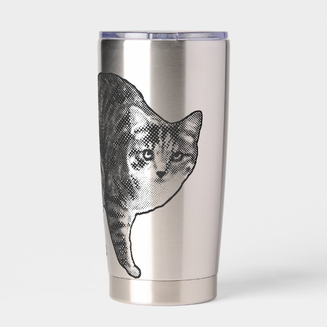 Tabby Under Snowlight Glow Insulated Tumbler (Back)