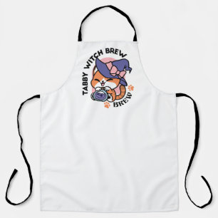 Tabby Witch Brew – Cute Halloween Cat Design Apron