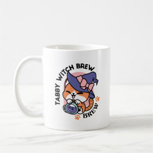 Tabby Witch Brew – Cute Halloween Cat Design Coffee Mug