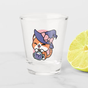 Tabby Witch Brew – Cute Halloween Cat Design Shot Glass