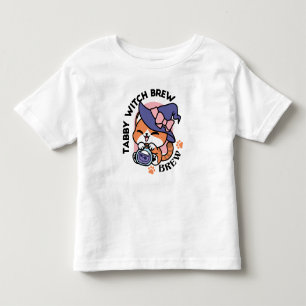 Tabby Witch Brew – Cute Halloween Cat Design Toddler T-shirt