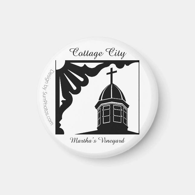 Tabernacle and Gingerbread - Martha's Vineyard Magnet (Front)