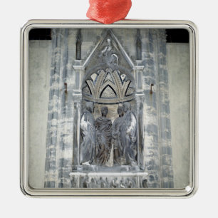 Tabernacle with Four Crowned Saints Metal Ornament