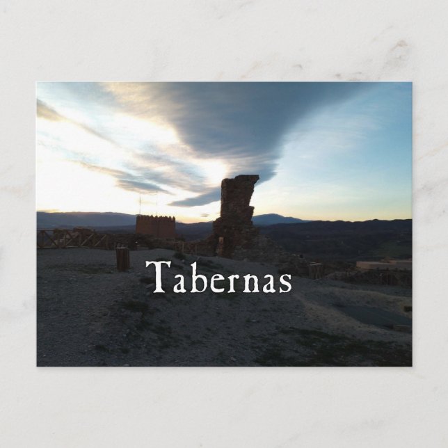 Tabernas Moorish Castle ruin Postcard (Front)