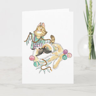 Tabitha and Figaro Greeting Card