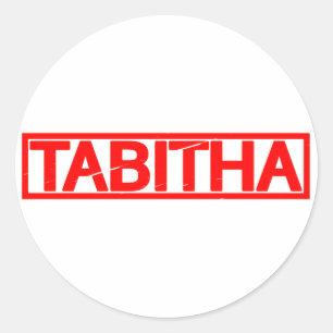 Tabitha Stamp Classic Round Sticker