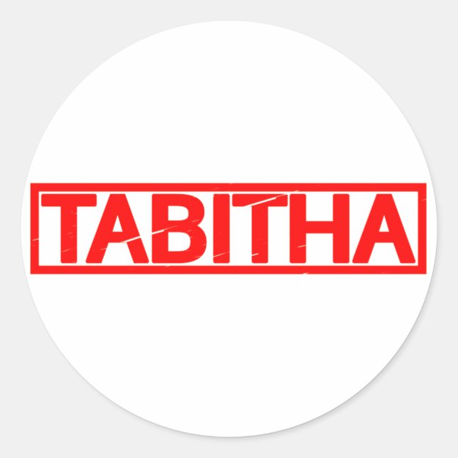 Tabitha Stamp Classic Round Sticker (Front)
