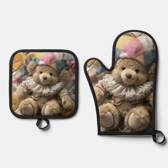 Tabla de cortar oven mitt & pot holder set (Front)