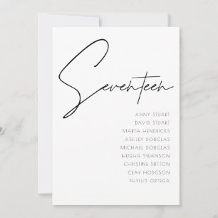 Table 17 Modern Wedding Table Number template