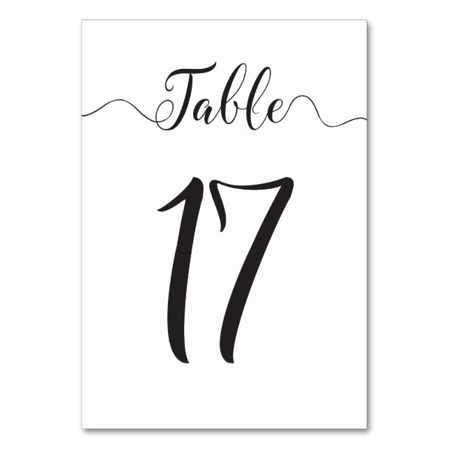 Table 17 Wedding Table Numbers (Front)