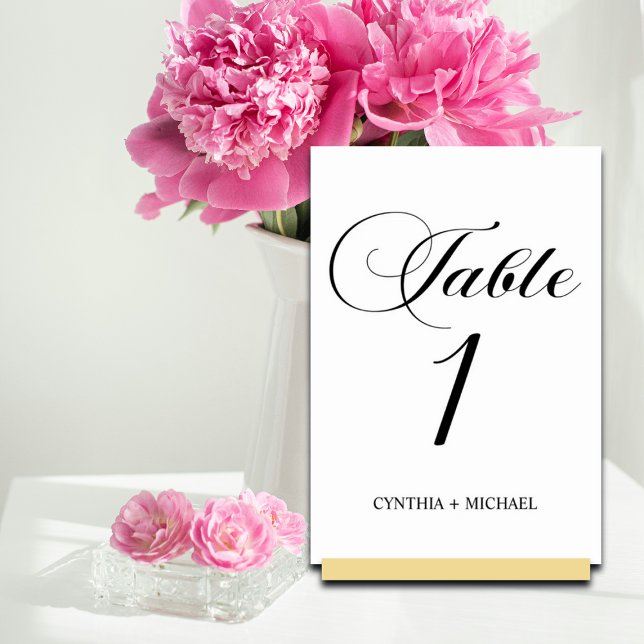 Table 1 Modern Script Wedding Table Number (Creator Uploaded)