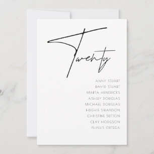 Table 20 Modern Wedding Table Number template