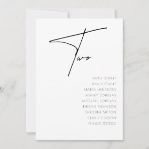 Table 2 Modern Wedding Table Number template