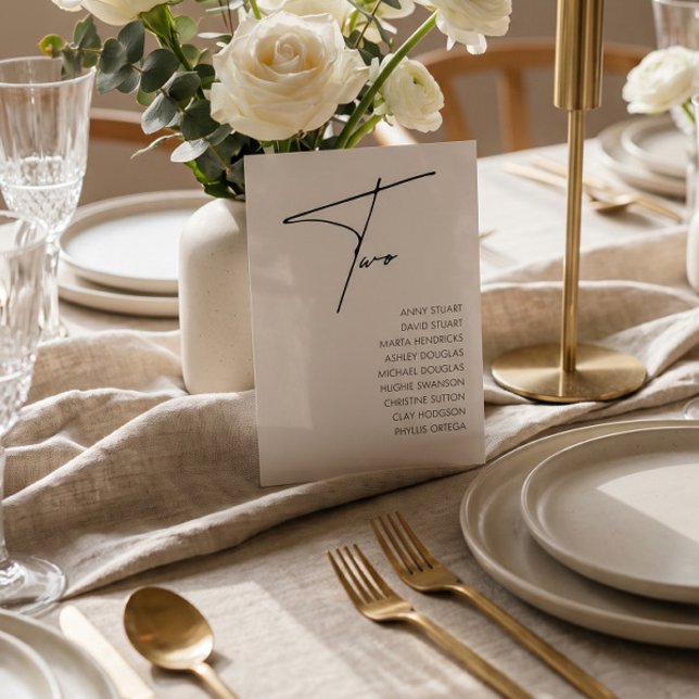 Table 2 Modern Wedding Table Number template (Creator Uploaded)