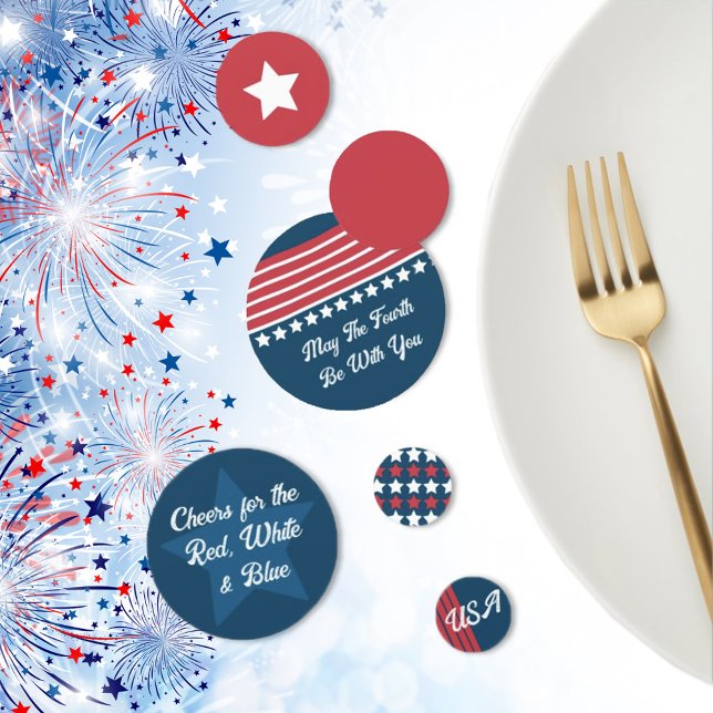 Table 4 juillet Patriotique Confetti (Créateur téléchargé)