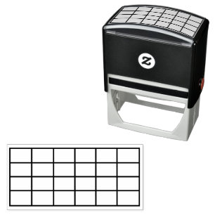 Table 6 x 4 Grid Editable Box Personalized Office Self-inking Stamp