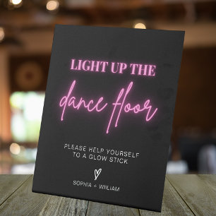 Table Allumez le plancher de danse   Signe de bâtonnet
