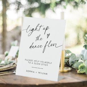 Table Allumez le plancher de danse   Signe de bâtonnet