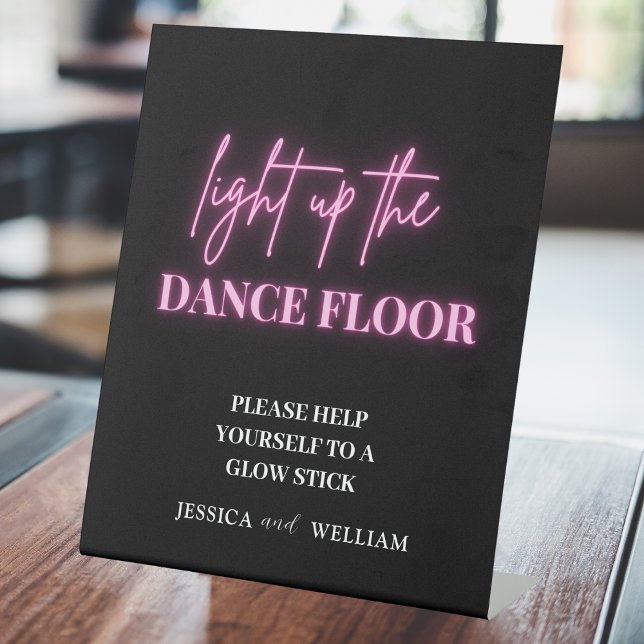 Table Allumez le plancher de danse | Signe de bâtonnet (Créateur téléchargé)