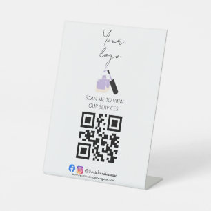 Table Analyser mon code QR debout signe pour la liste de